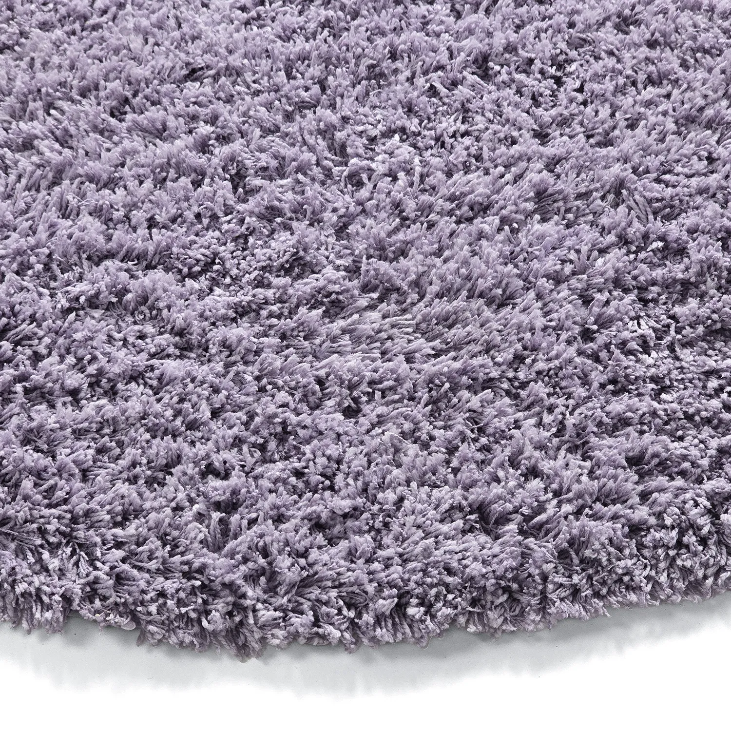 Tapete redondo - Combarro Solid Cotton Shaggy (roxo claro)