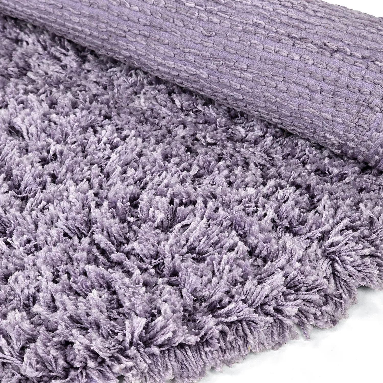 Tapete redondo - Combarro Solid Cotton Shaggy (roxo claro)