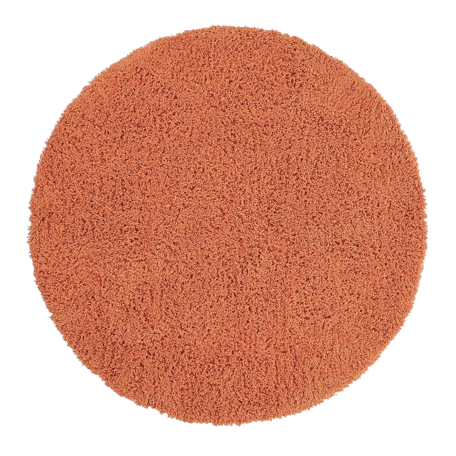 Tapete redondo - Combarro Solid Cotton Shaggy (laranja claro)