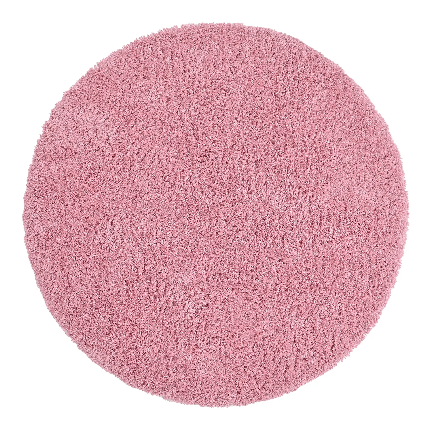 Tapete redondo - Combarro Solid Cotton Shaggy (rosa claro)