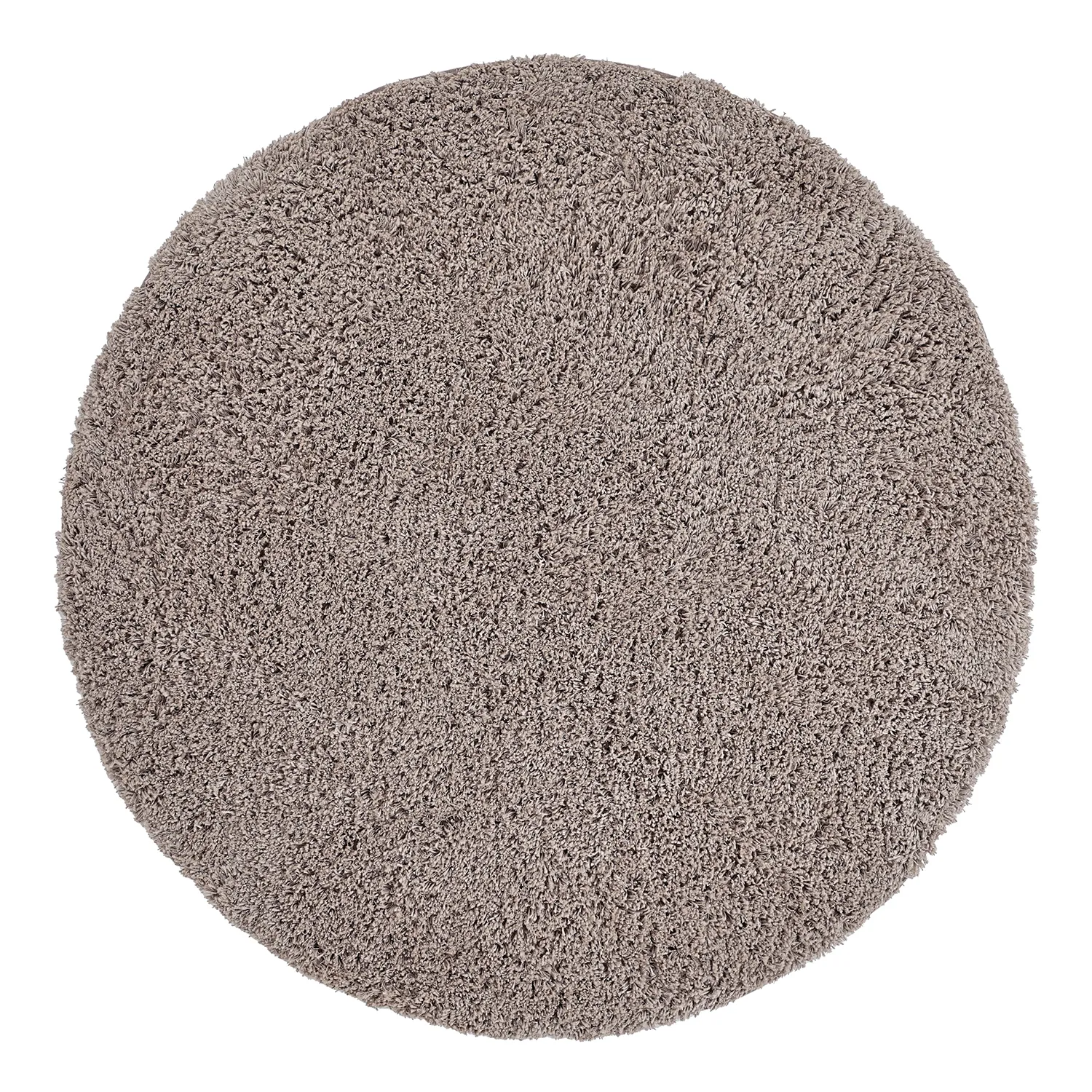 Tapete redondo - Combarro Solid Cotton Shaggy (taupe)