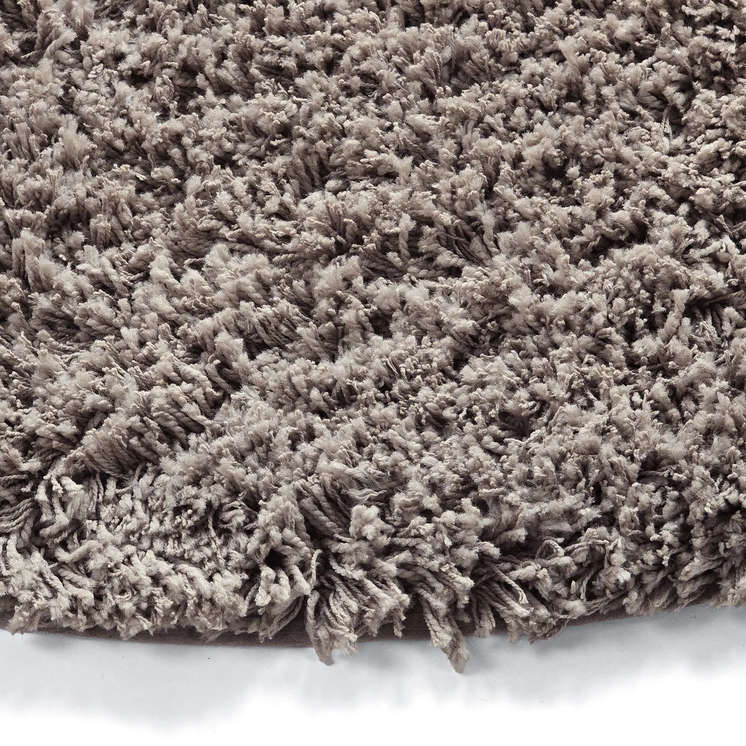Tapete redondo - Combarro Solid Cotton Shaggy (taupe)