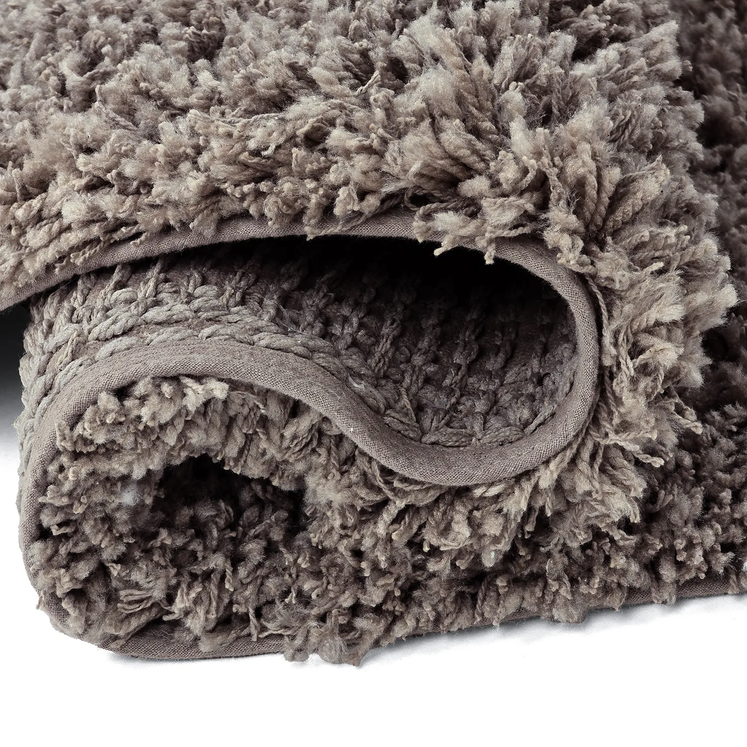 Tapete redondo - Combarro Solid Cotton Shaggy (taupe)