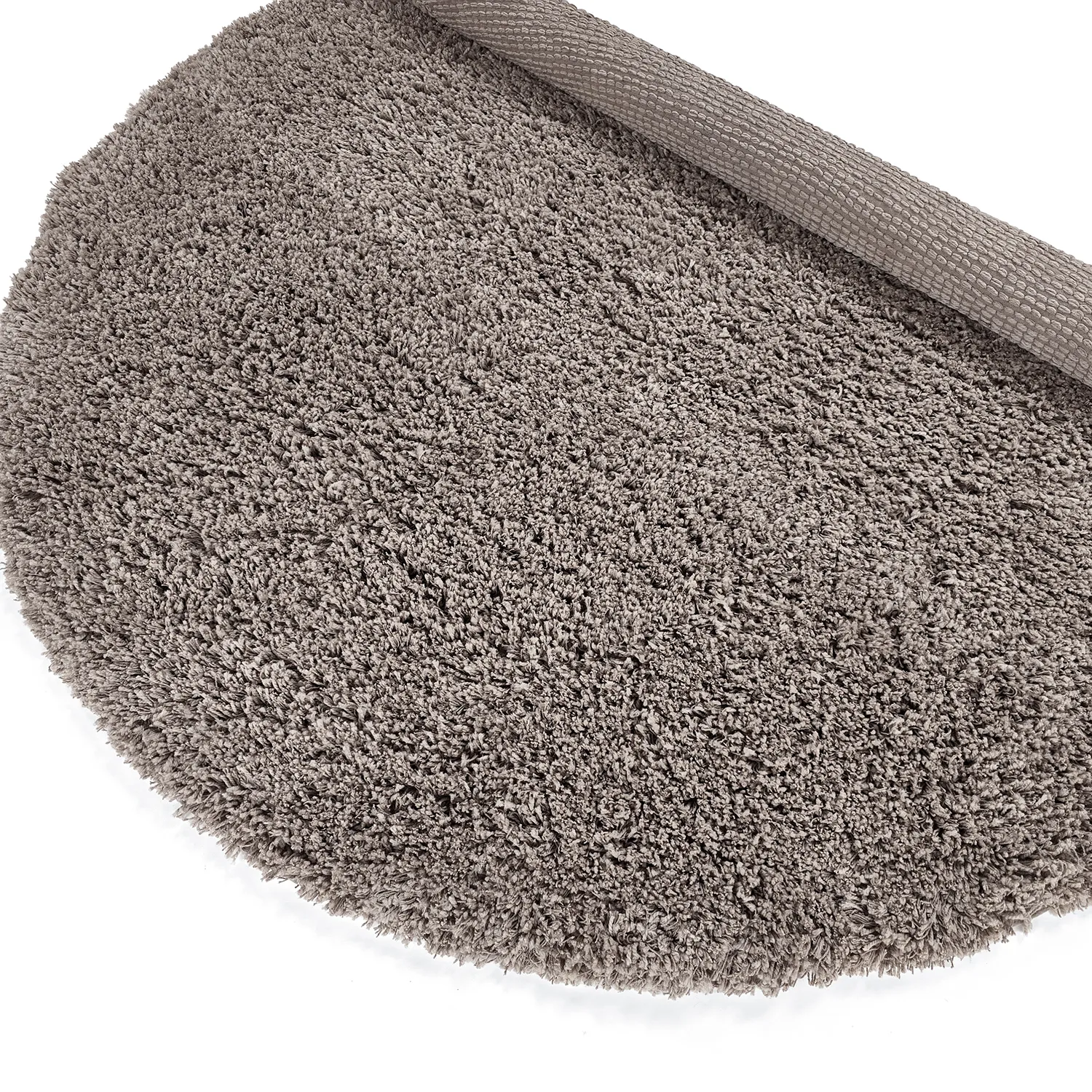 Tapete redondo - Combarro Solid Cotton Shaggy (taupe)