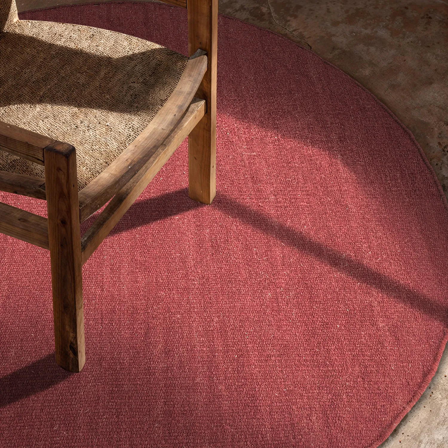 Tapete redondo - Hamilton (vermelho escuro)