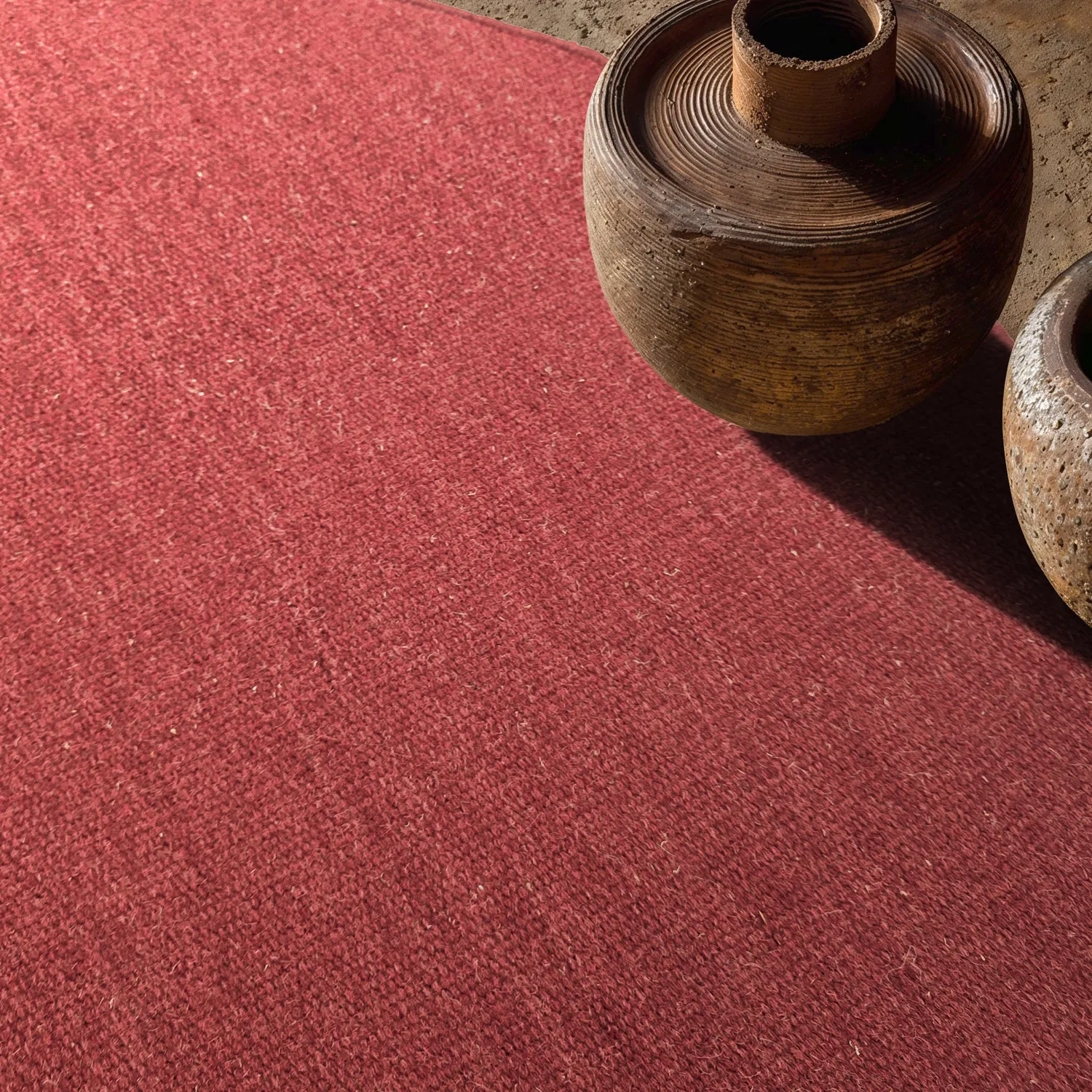 Tapete redondo - Hamilton (vermelho escuro)