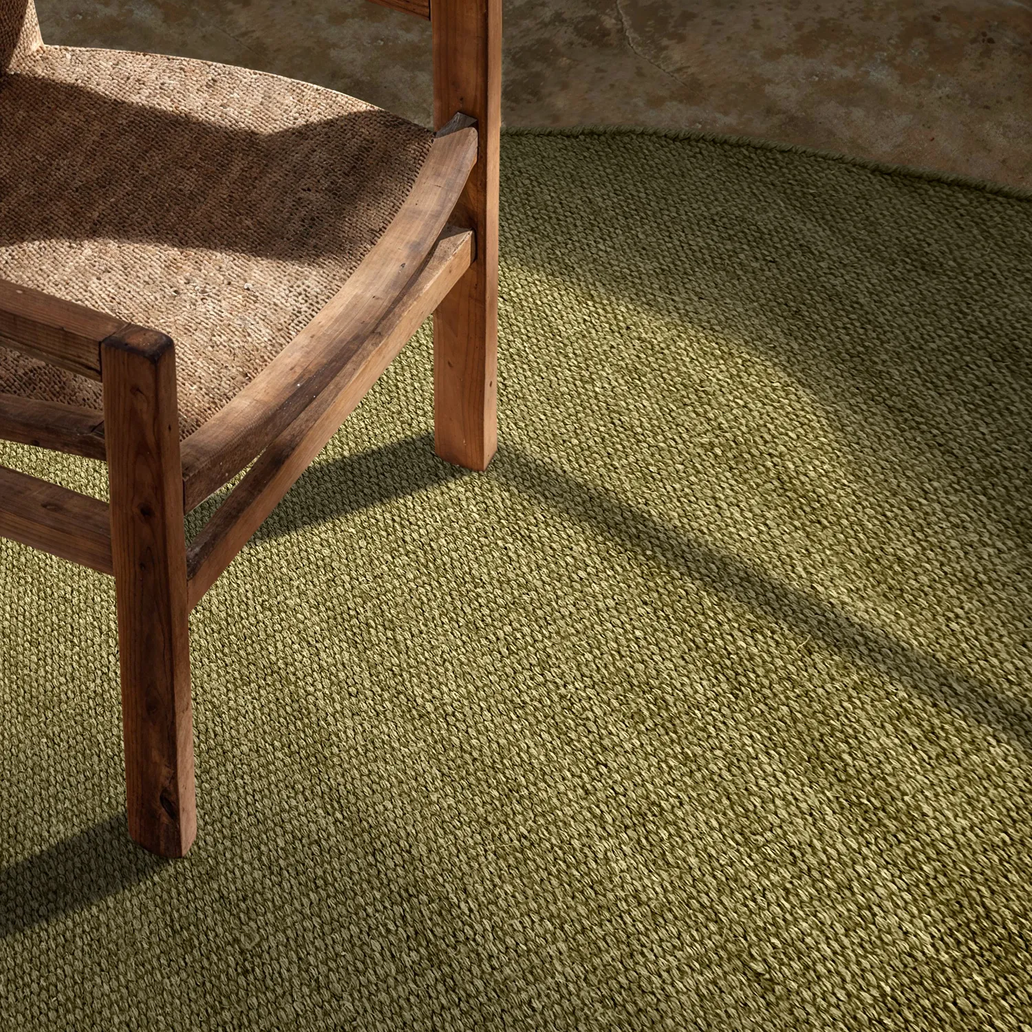 Tapete redondo - Hamilton (verde musgo)