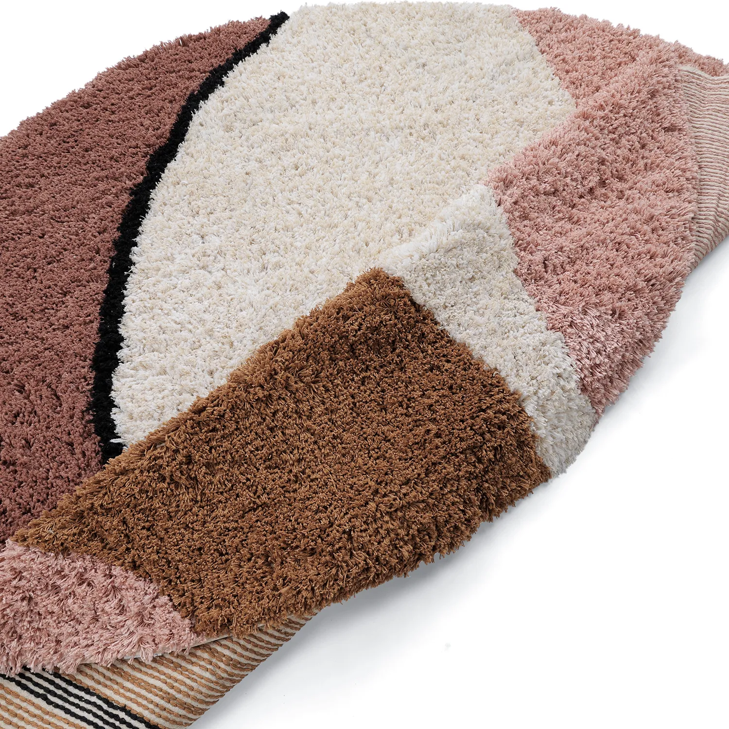 Tapete redondo - Perast Natural Cotton Shaggy (multi)