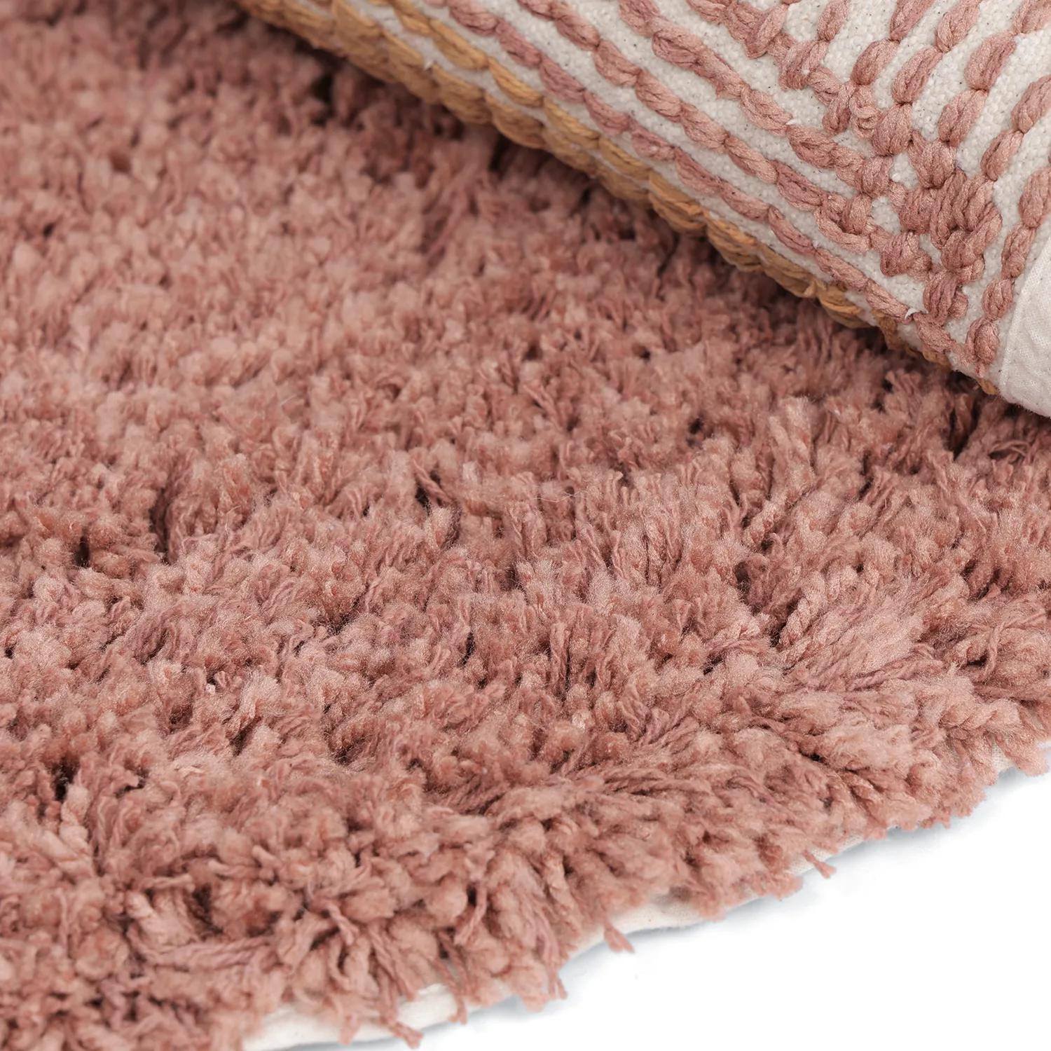 Tapete redondo - Perast Natural Cotton Shaggy (multi)