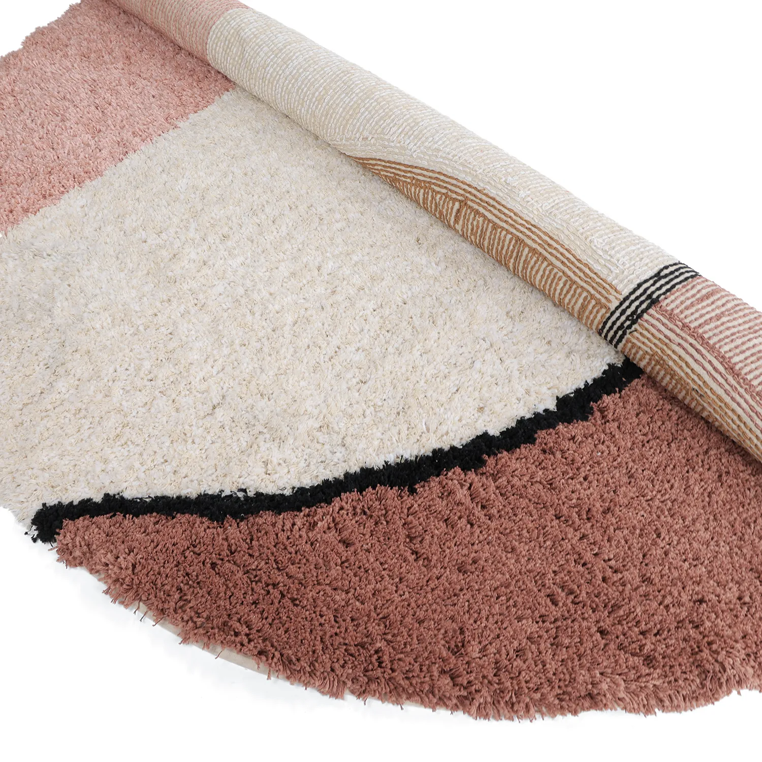 Tapete redondo - Perast Natural Cotton Shaggy (multi)