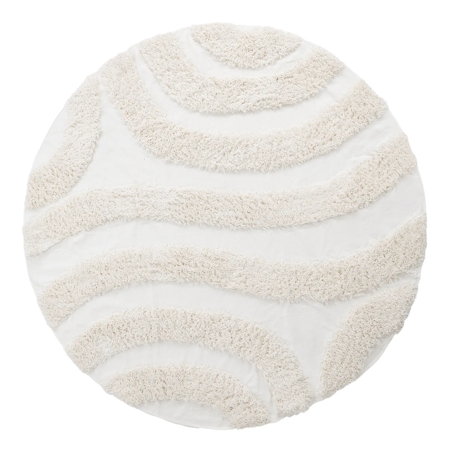 Tapete redondo - Sivota Natural Cotton Shaggy (off white)