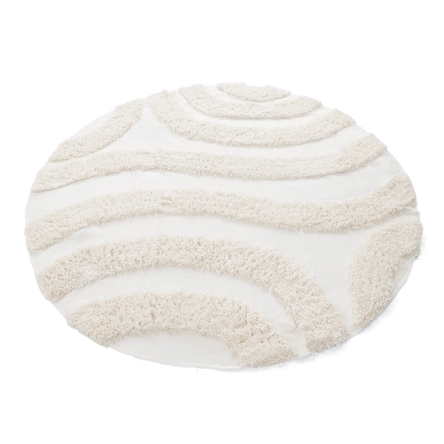 Tapete redondo - Sivota Natural Cotton Shaggy (off white)