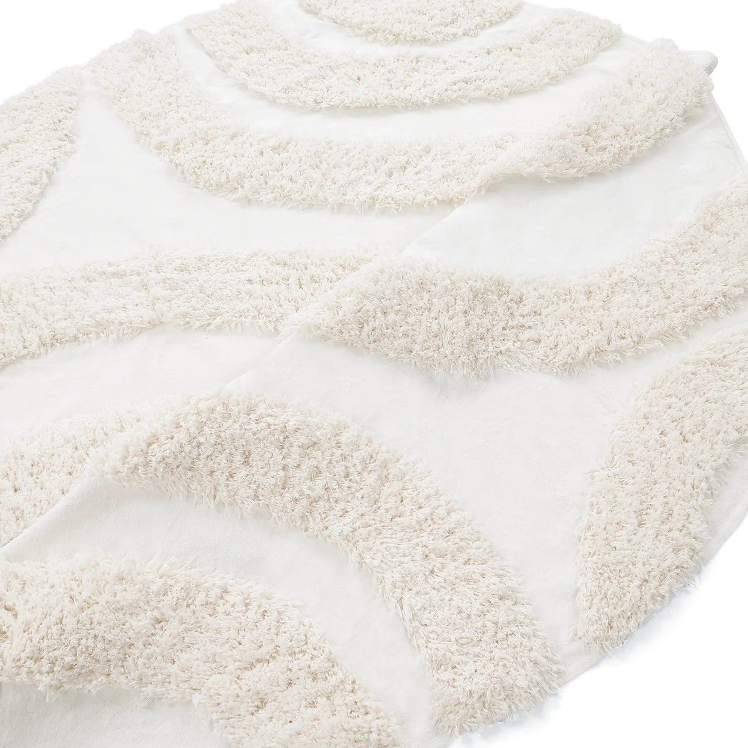 Tapete redondo - Sivota Natural Cotton Shaggy (off white)