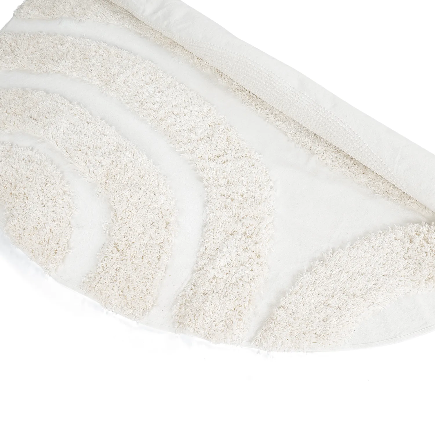 Tapete redondo - Sivota Natural Cotton Shaggy (off white)