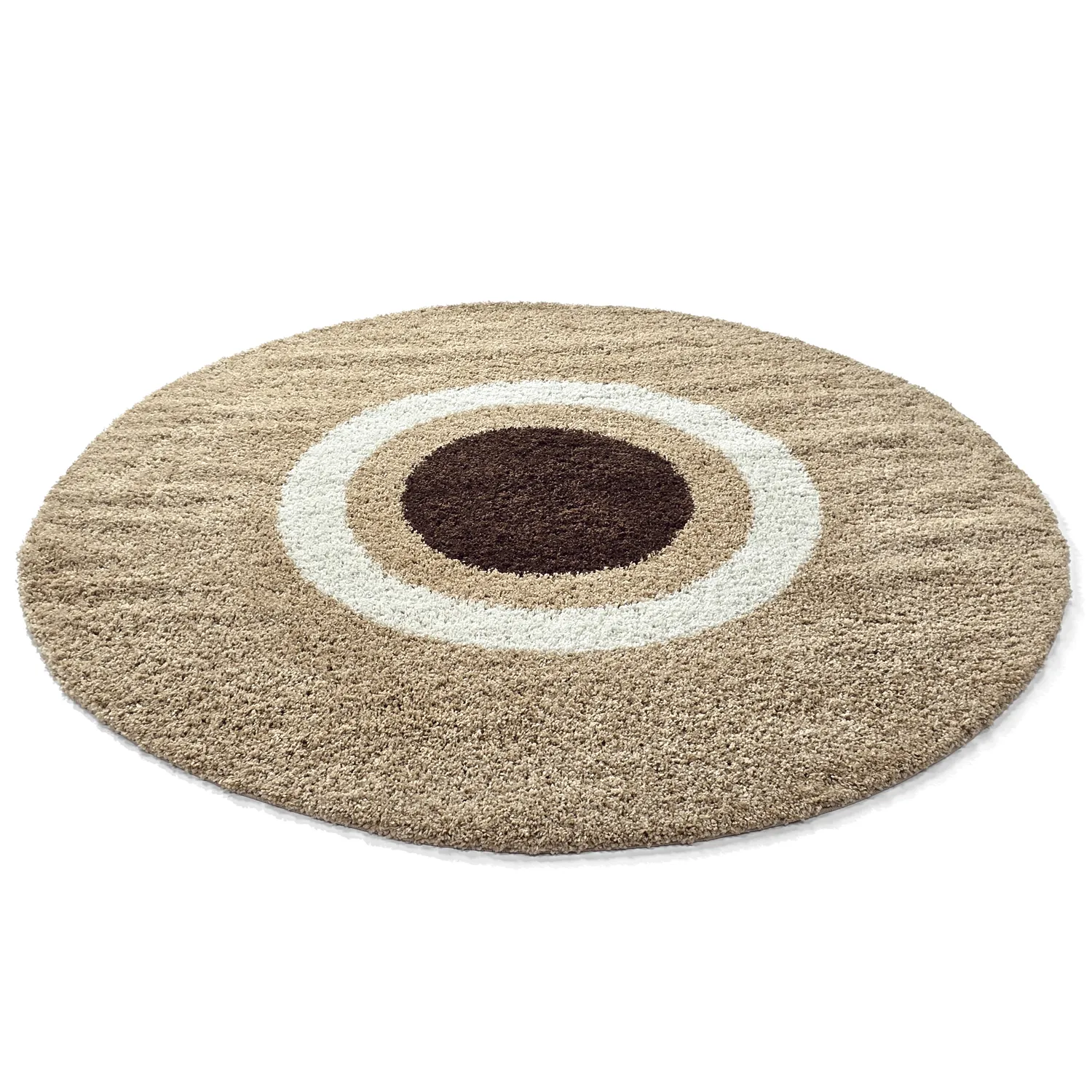 Tapetes redondos - Alsace (bege/branco/marrom)