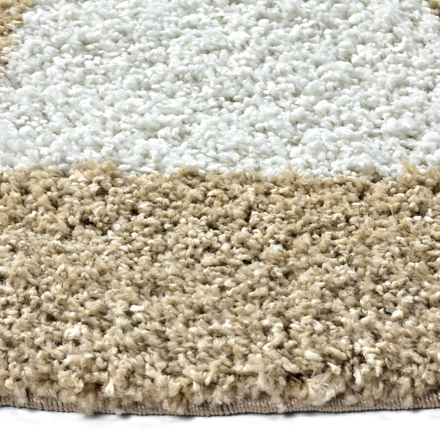 Tapetes redondos - Asilah (bege/branco)