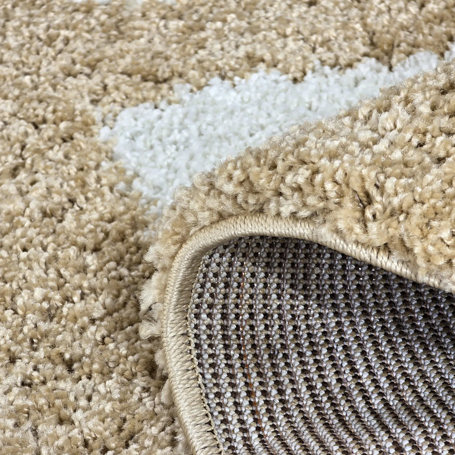 Tapetes redondos - Asilah (bege/branco)