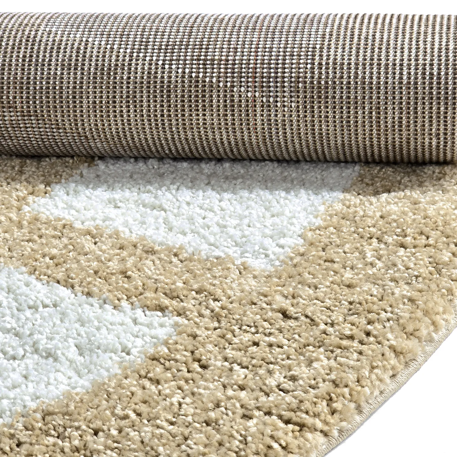 Tapetes redondos - Asilah (bege/branco)