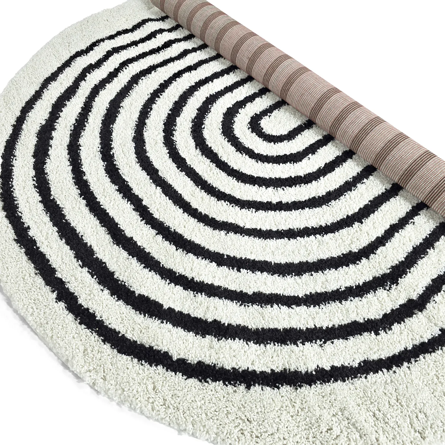 Tapetes redondos - Cluny (branco/preto)