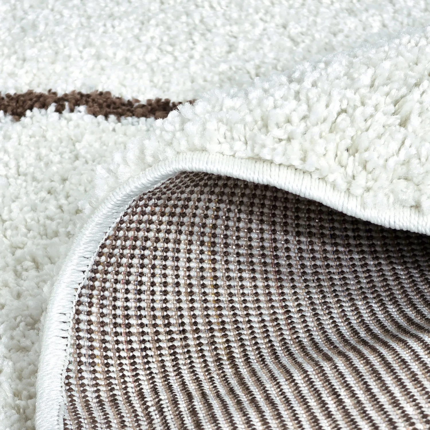 Tapetes redondos - Eze (branco/marrom)