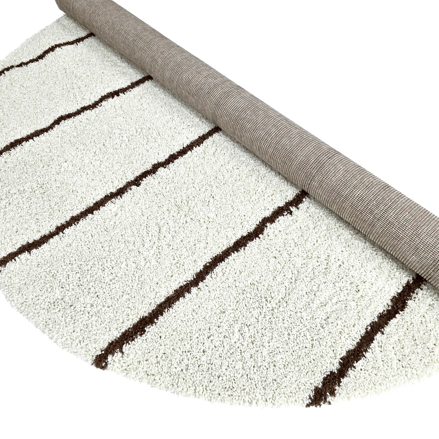 Tapetes redondos - Eze (branco/marrom)