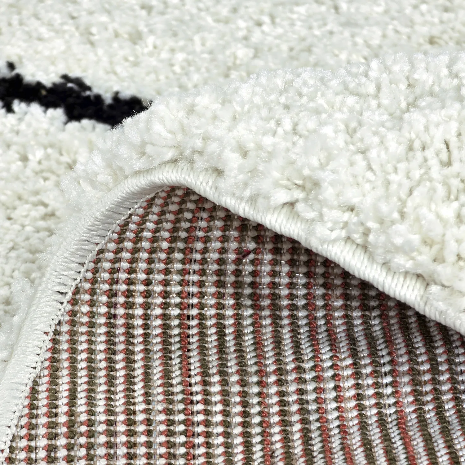 Tapetes redondos - Eze (branco/preto)