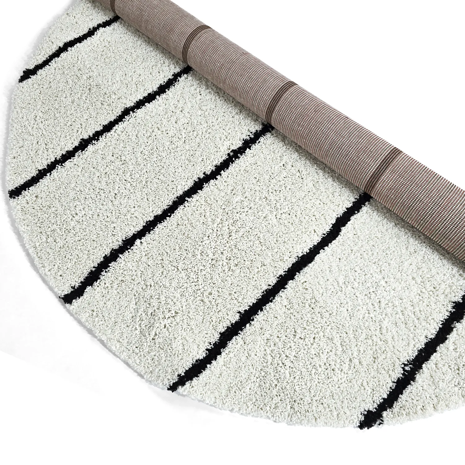 Tapetes redondos - Eze (branco/preto)