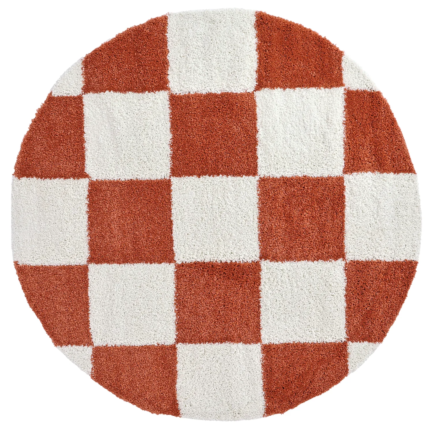 Tapetes redondos - Gordes (laranja/branco)