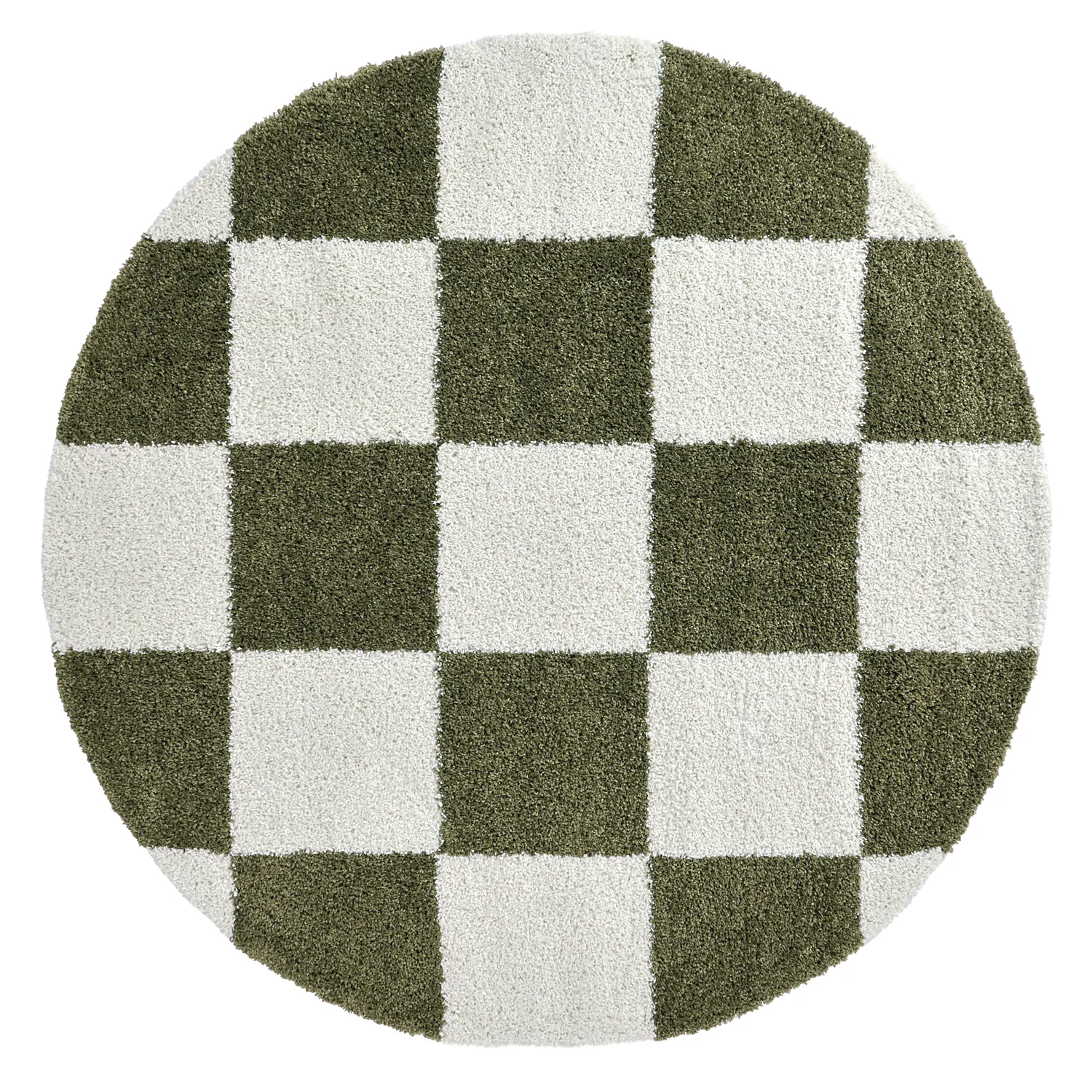 Tapetes redondos - Gordes (verde/branco)