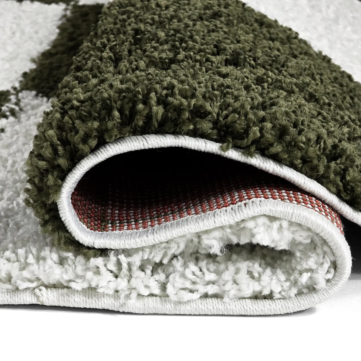 Tapetes redondos - Gordes (verde/branco)