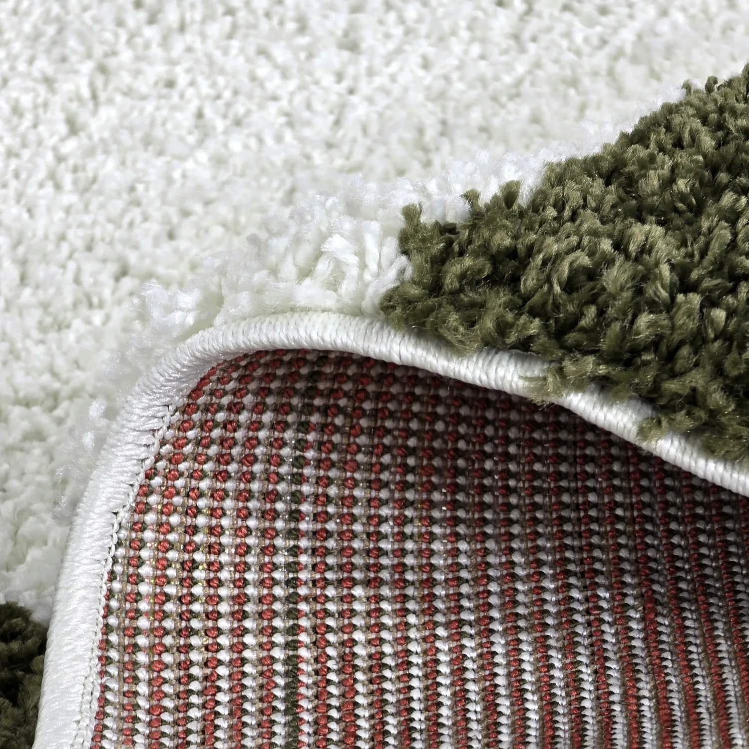 Tapetes redondos - Gordes (verde/branco)