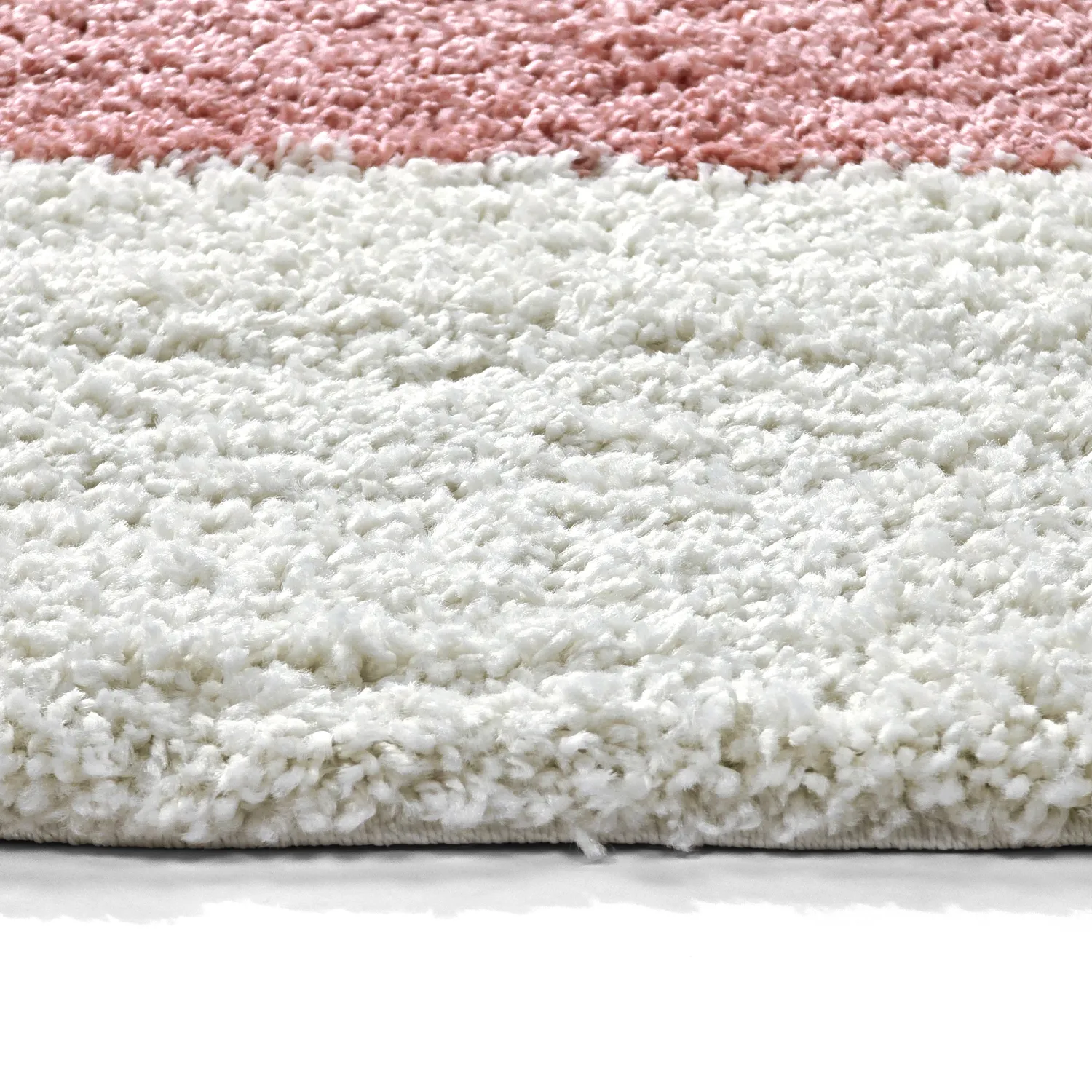 Tapetes redondos - Gordes (rosa/branco)