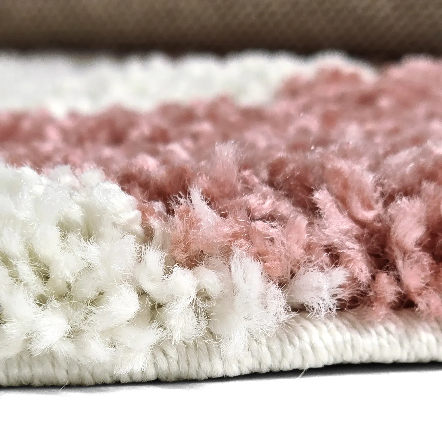 Tapetes redondos - Gordes (rosa/branco)