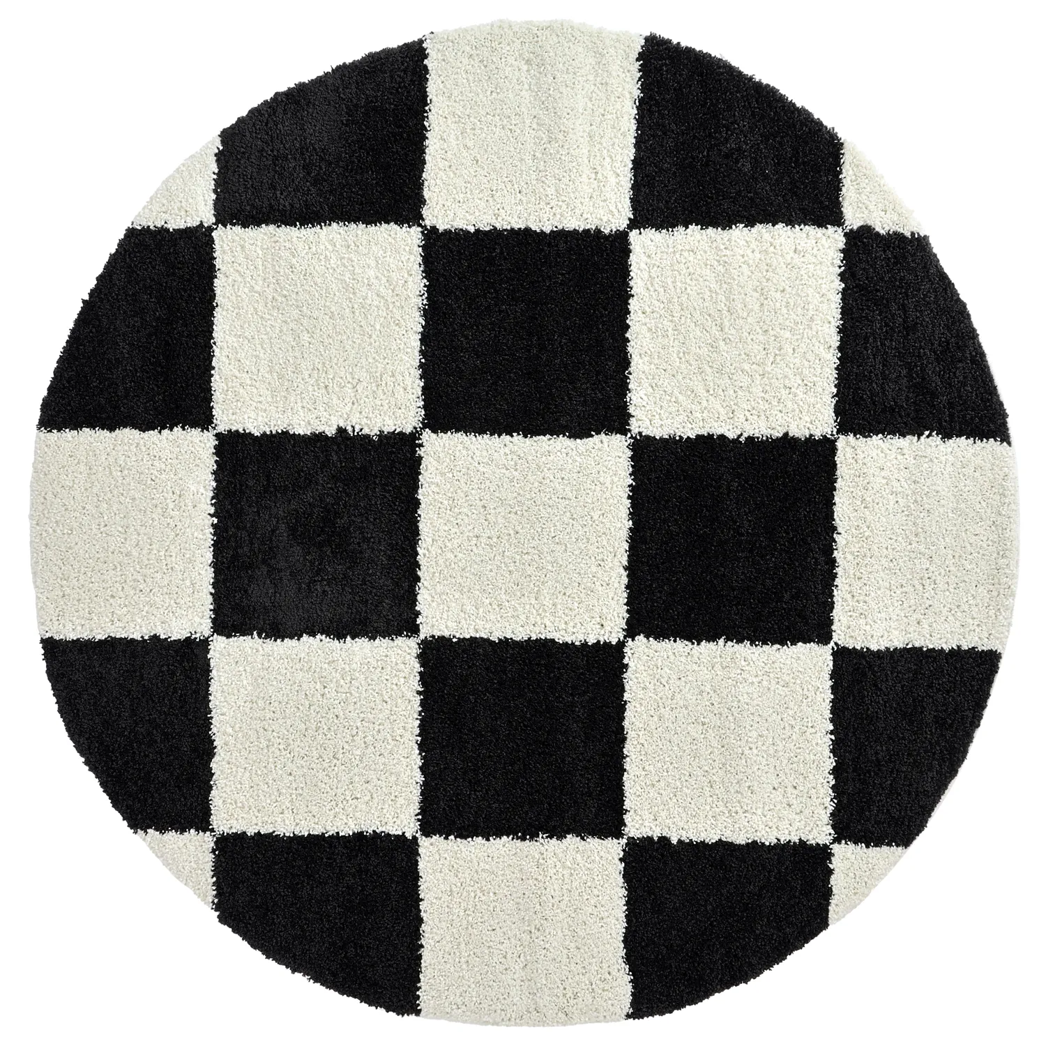 Tapetes redondos - Gordes (preto/branco)