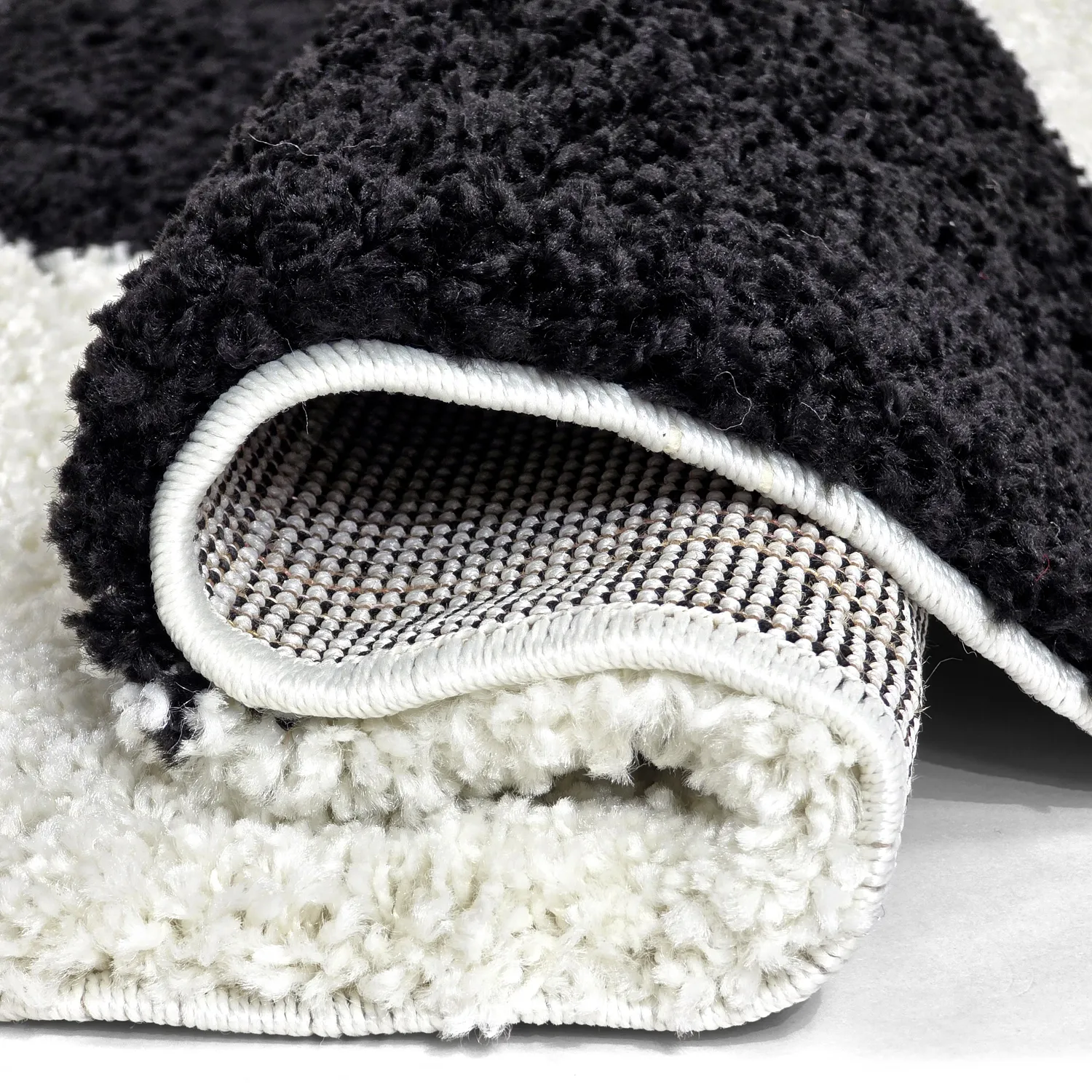 Tapetes redondos - Gordes (preto/branco)