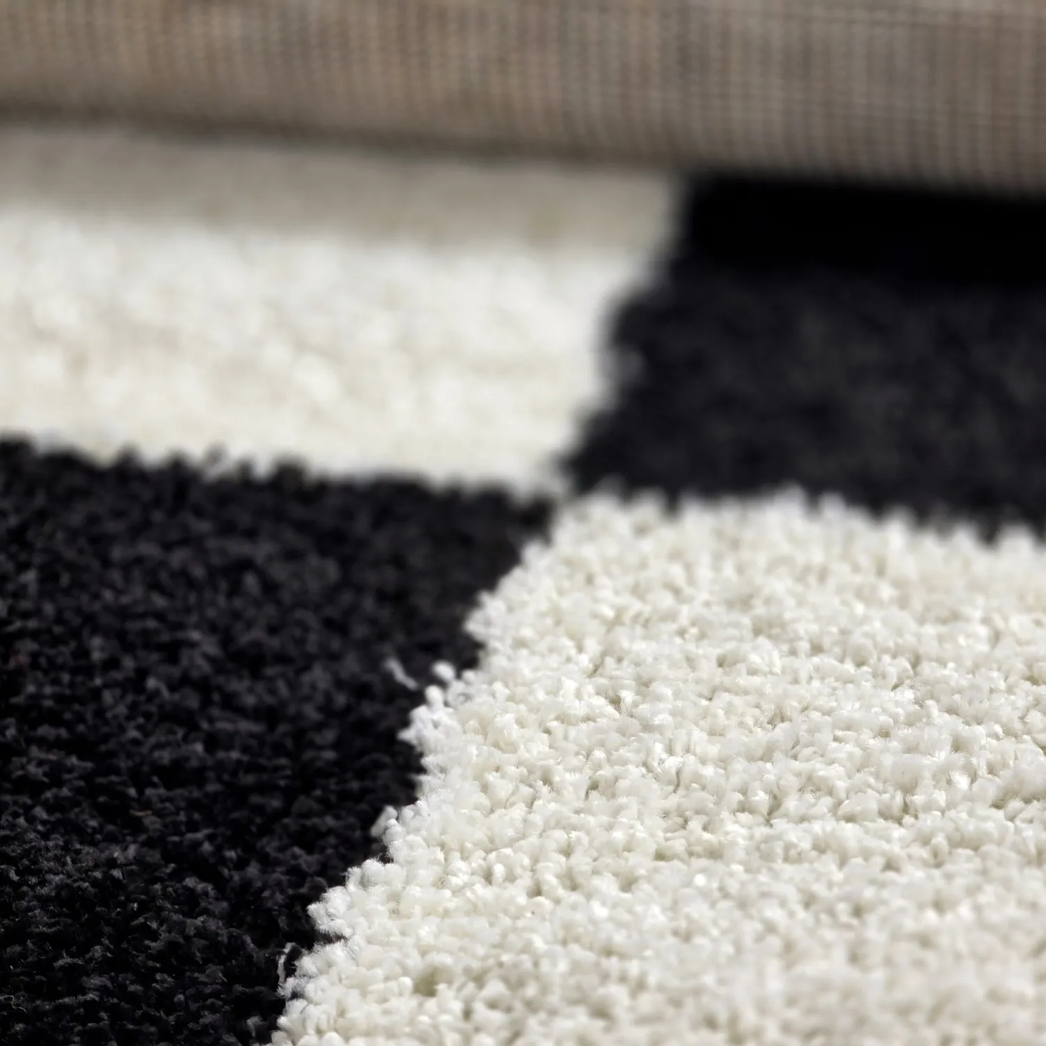 Tapetes redondos - Gordes (preto/branco)