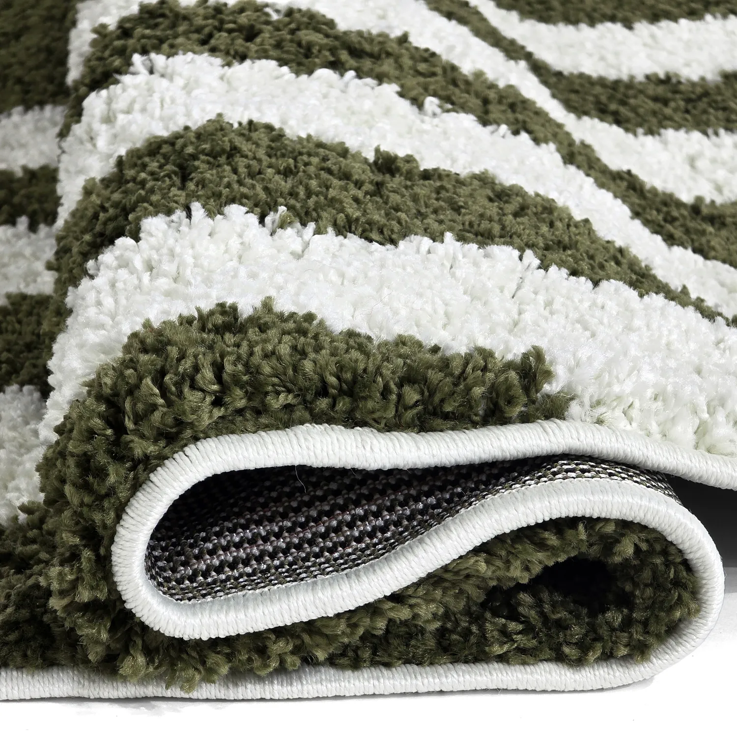 Tapetes redondos - Imilchil (branco/verde)