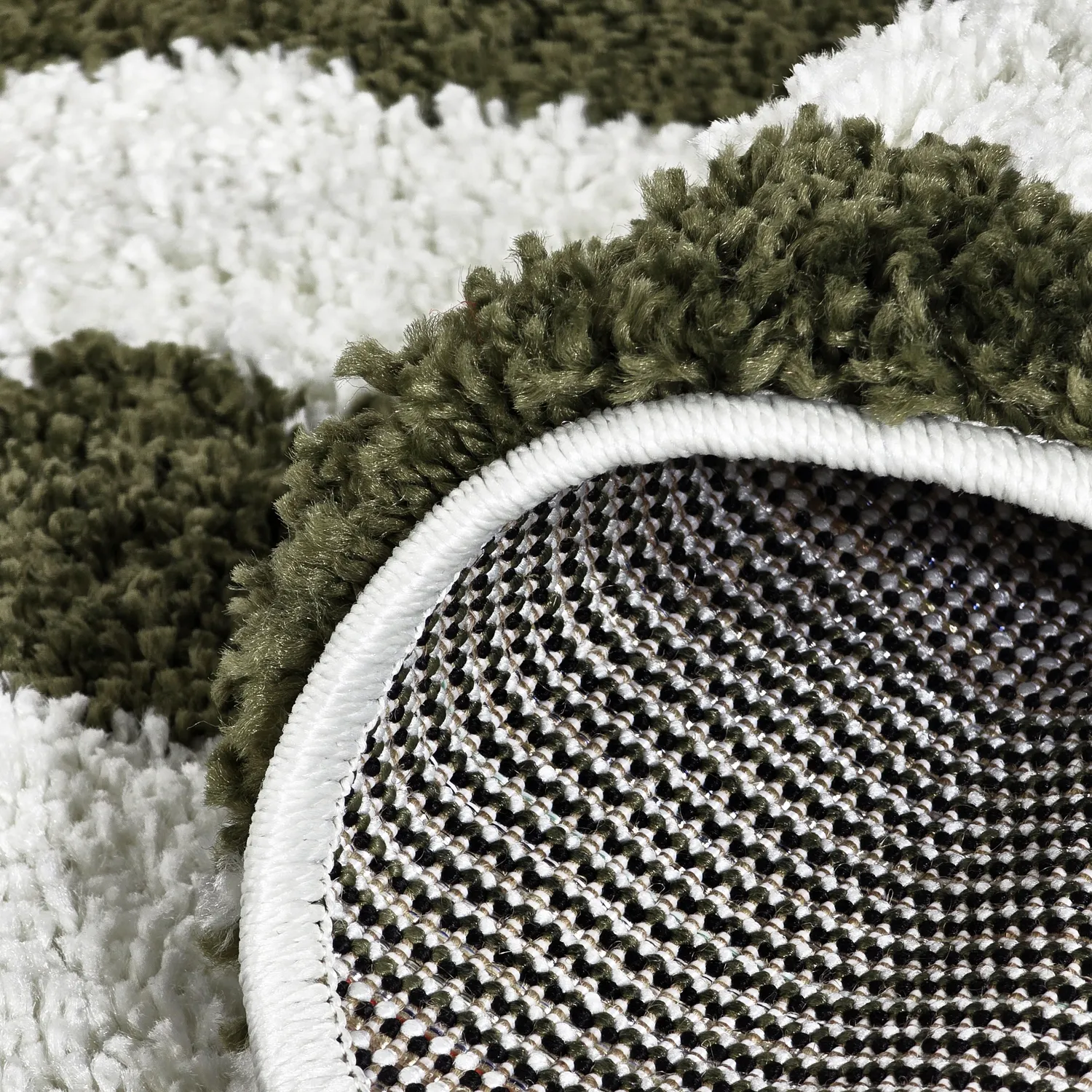 Tapetes redondos - Imilchil (branco/verde)