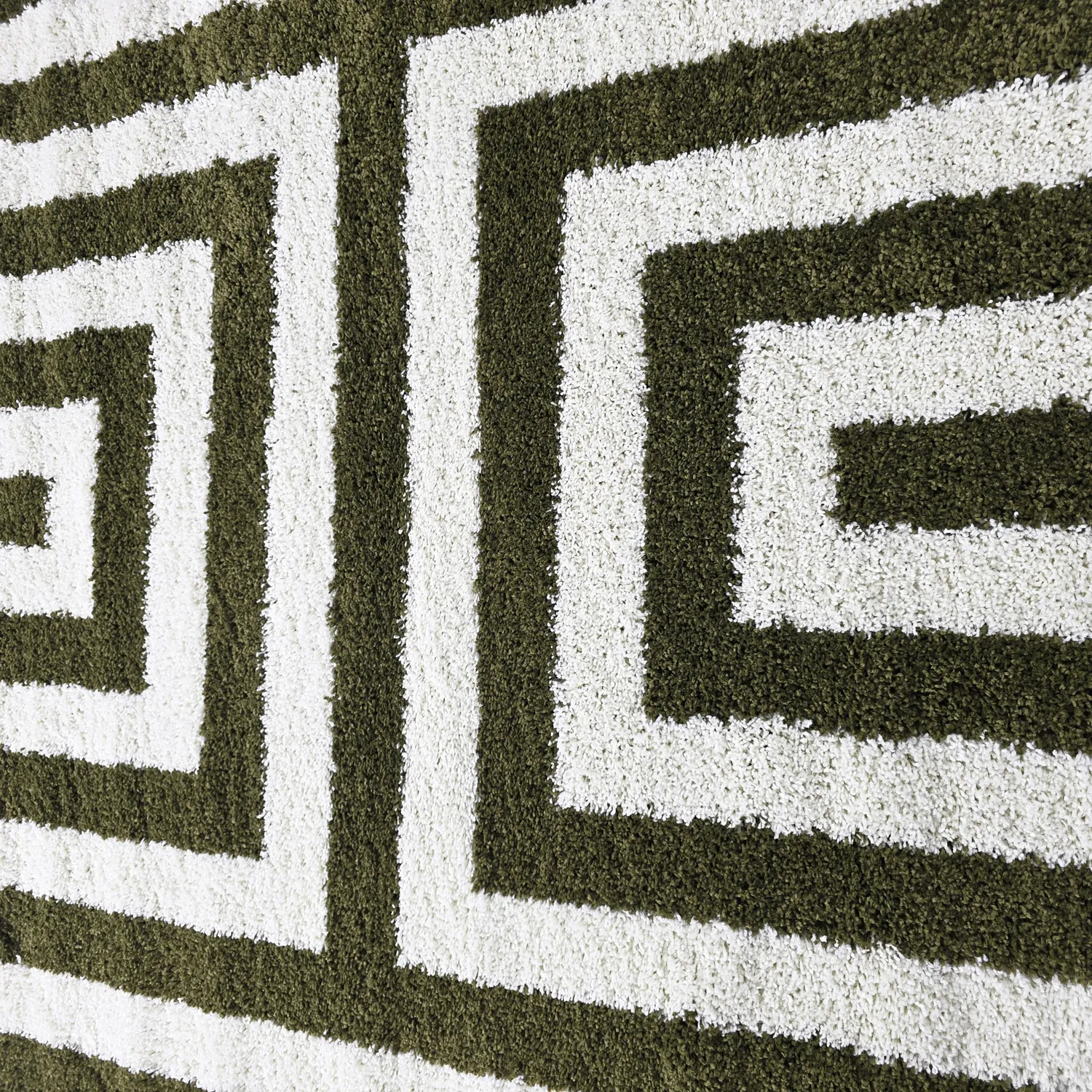 Tapetes redondos - Imilchil (branco/verde)