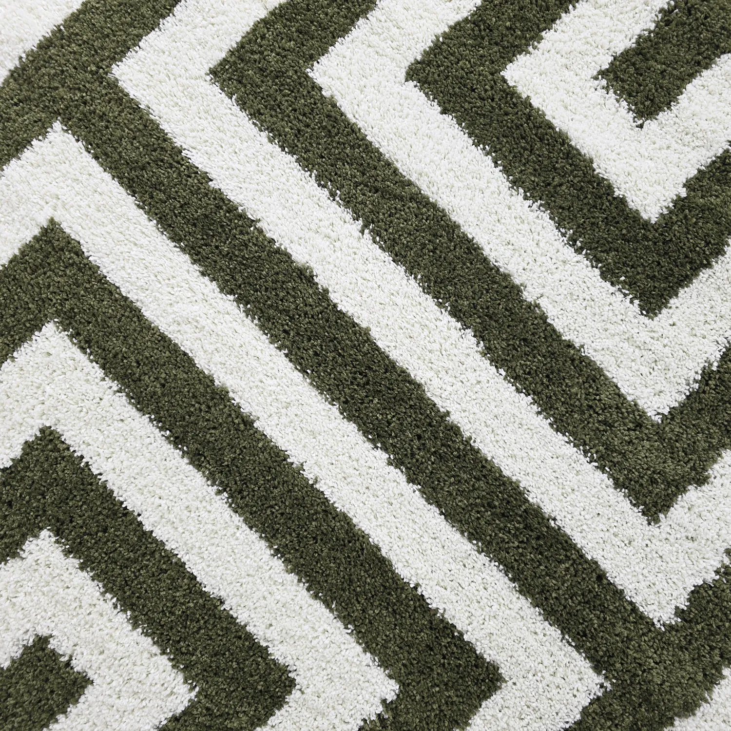 Tapetes redondos - Imilchil (branco/verde)