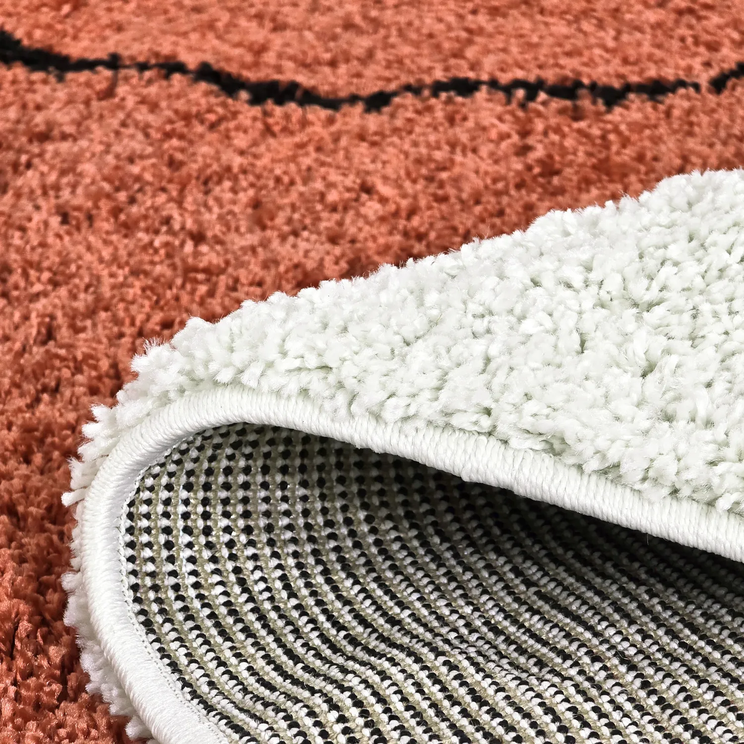 Tapetes redondos - Sanghar (branco/laranja/verde)