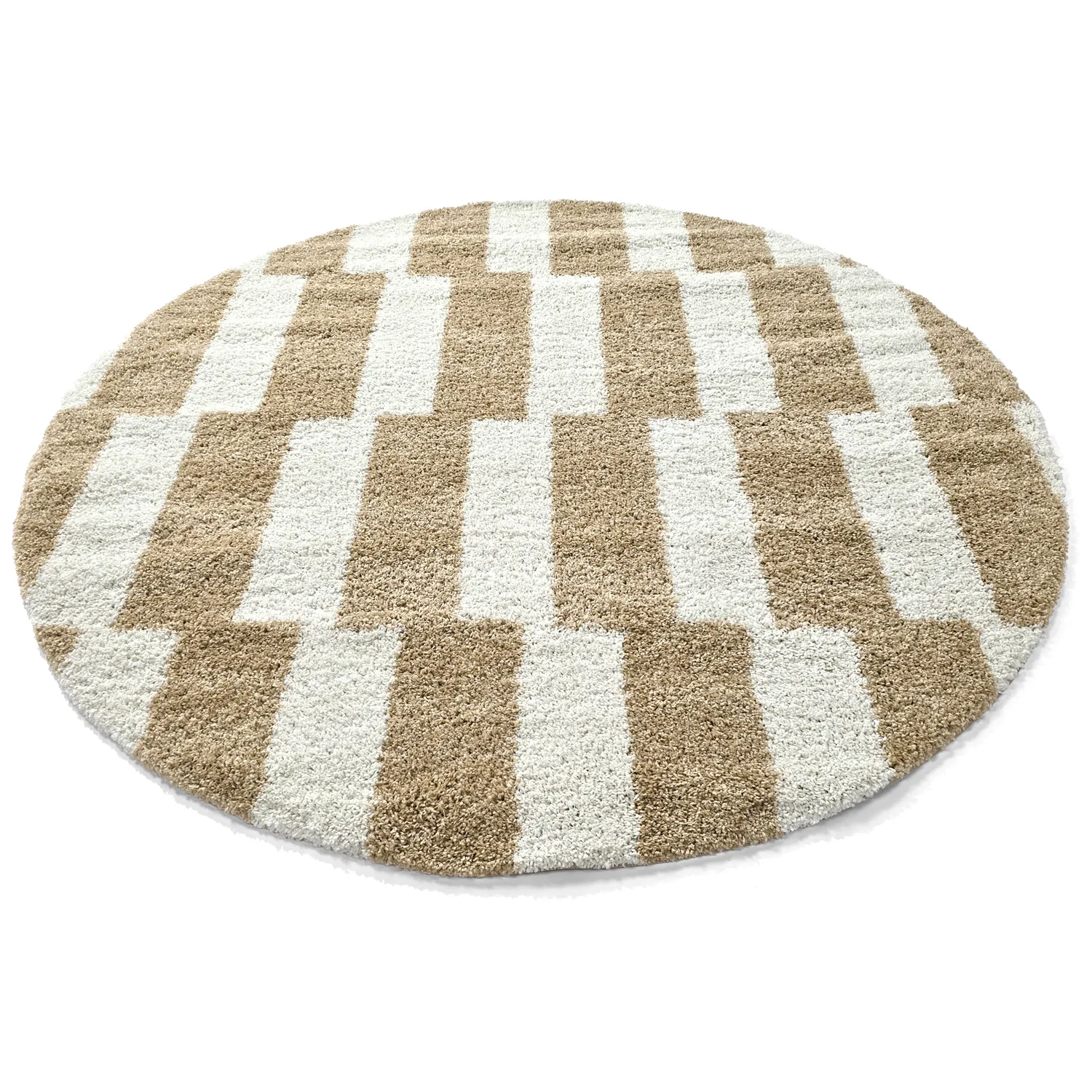 Tapetes redondos - Tamri (bege/branco)