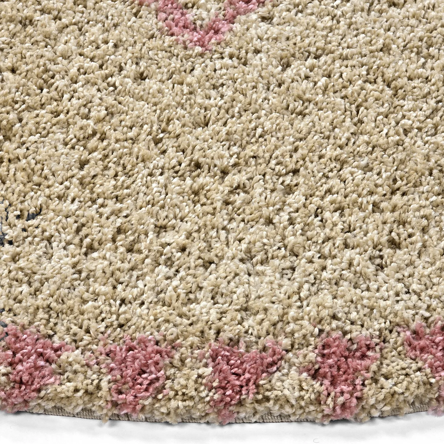 Tapetes redondos - Tiznit (bege/rosa)