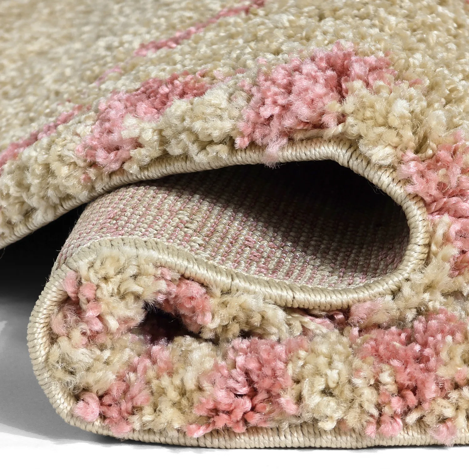 Tapetes redondos - Tiznit (bege/rosa)