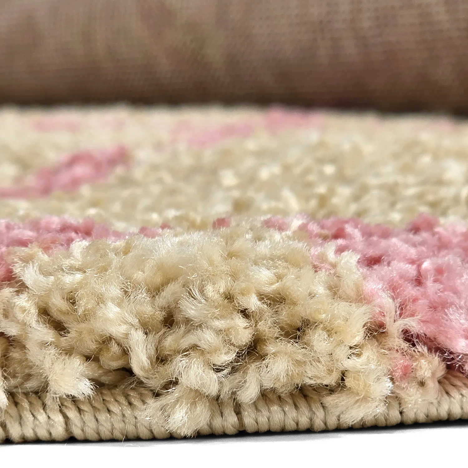 Tapetes redondos - Tiznit (bege/rosa)