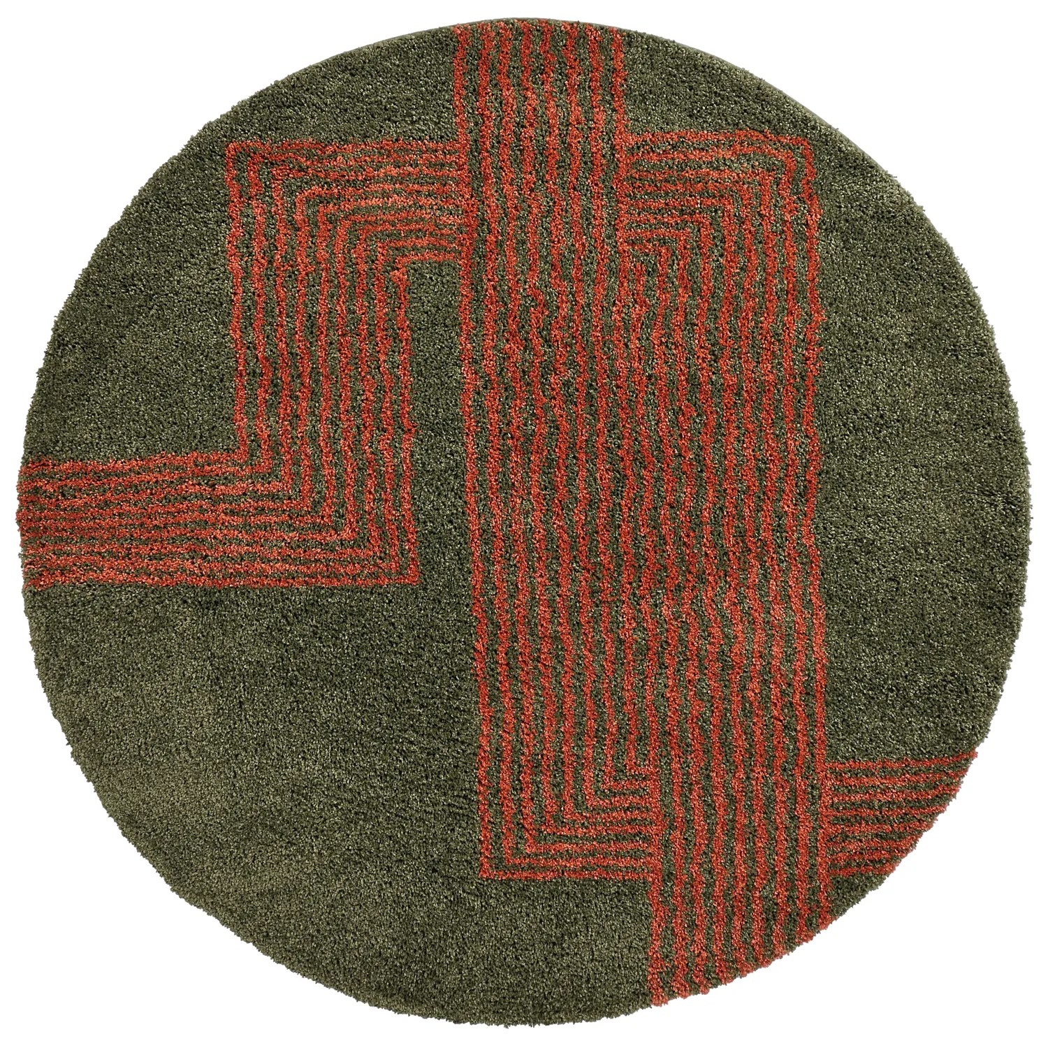 Tapetes redondos - Zagora (verde/laranja)