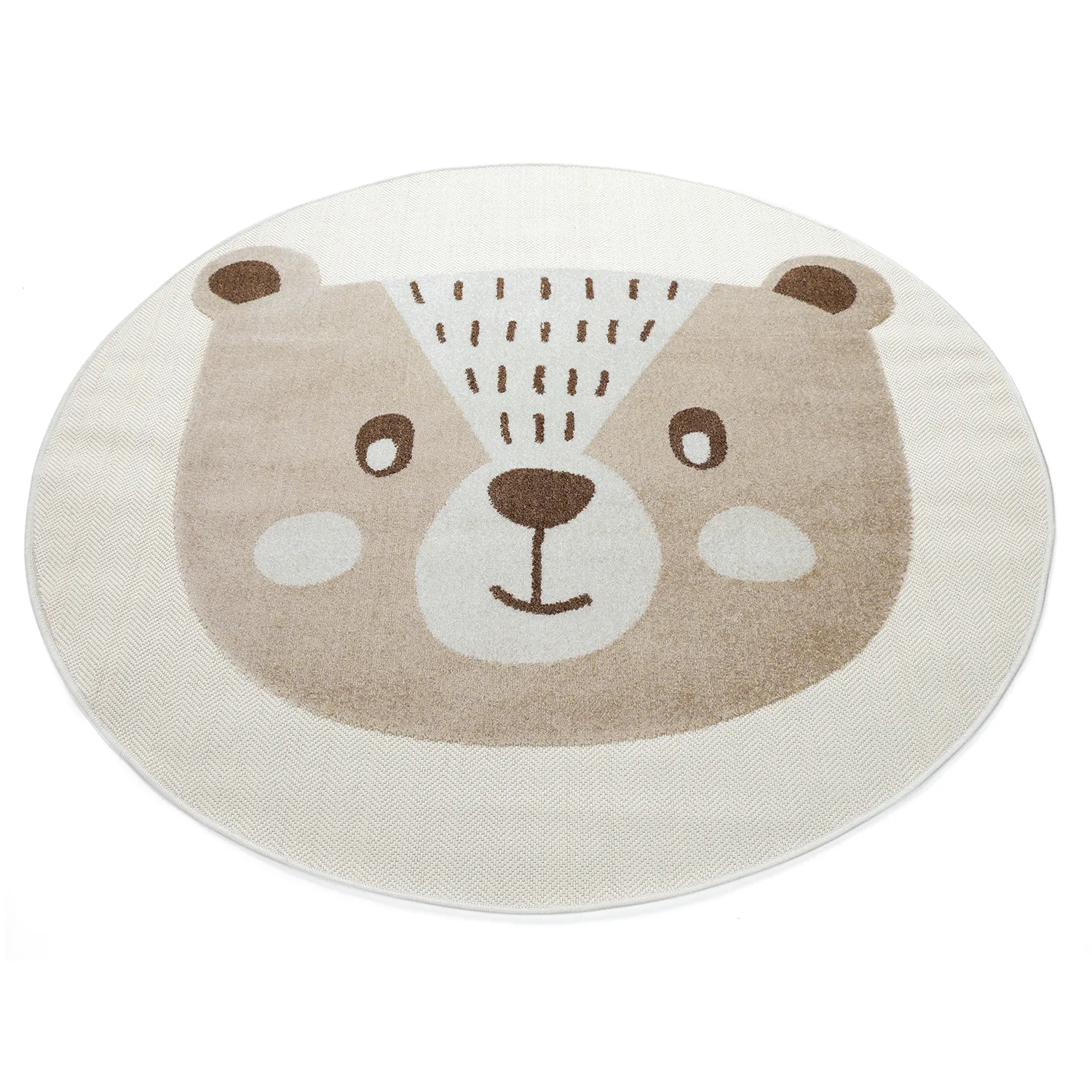 Tapete redondo infantil - Kind Bear (creme)