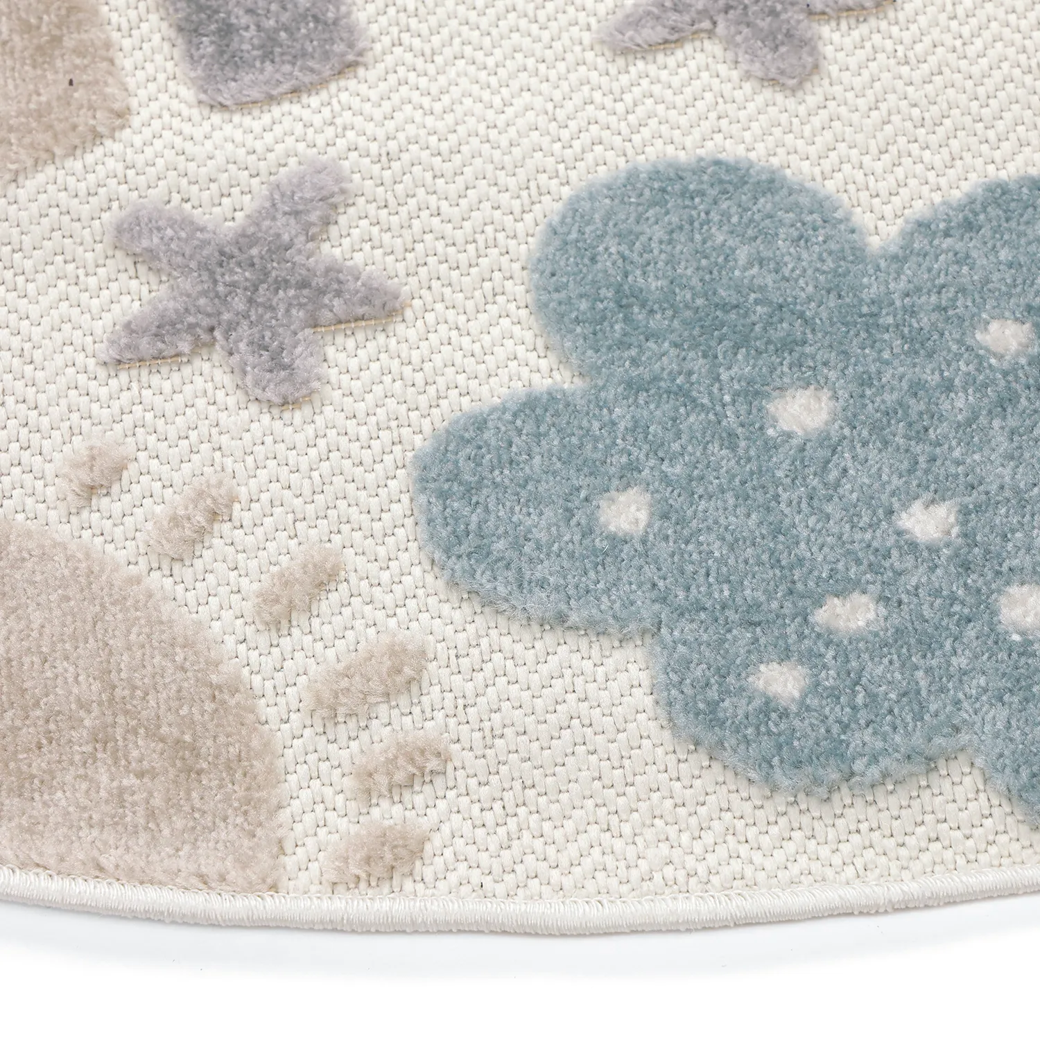 Tapete redondo infantil - Rainbow Potpourri (creme/multi)