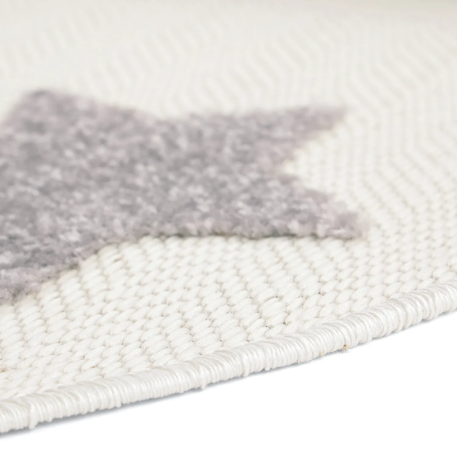 Tapete redondo infantil - Stars (creme/multi)