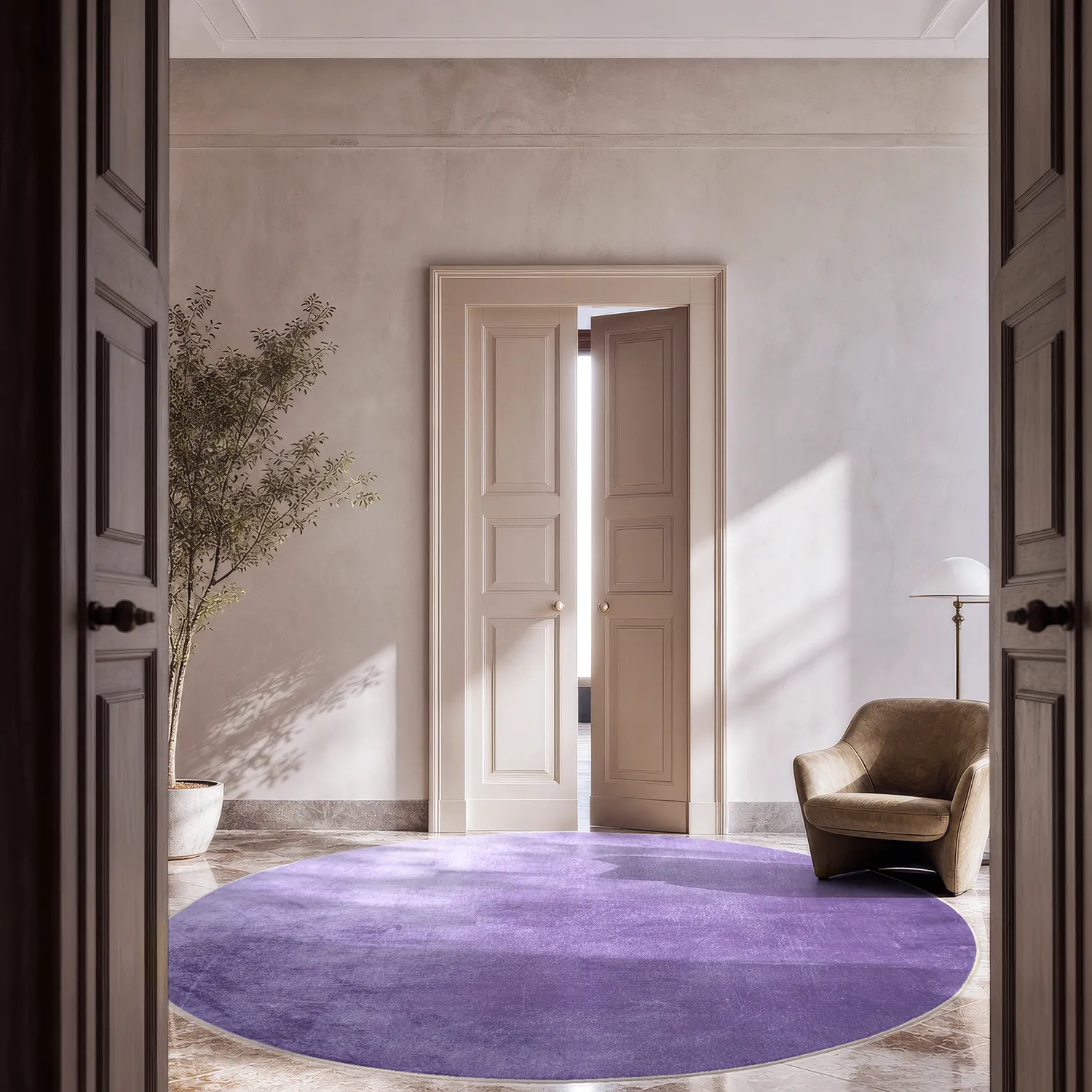 Tapete redondo - Artena (roxo)